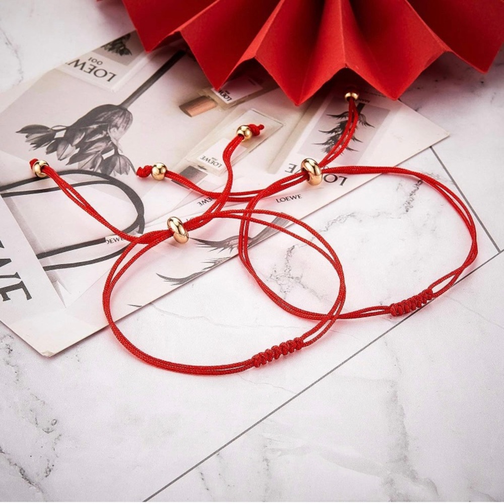 Red Rope Cord Bracelets | 7 Knots Kabbalah Protection